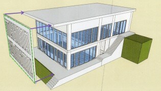 Rancangan bangunan utuh dua lantai 