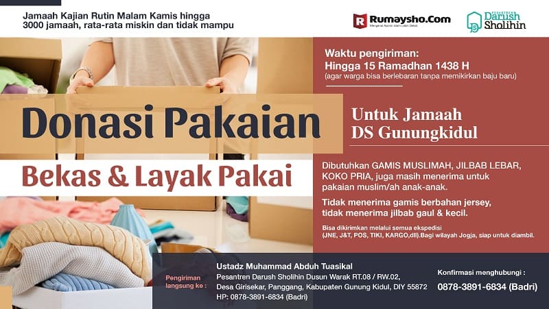 Bahagiakan Mereka, Cukup dengan Bekas dan Layak Pakai 